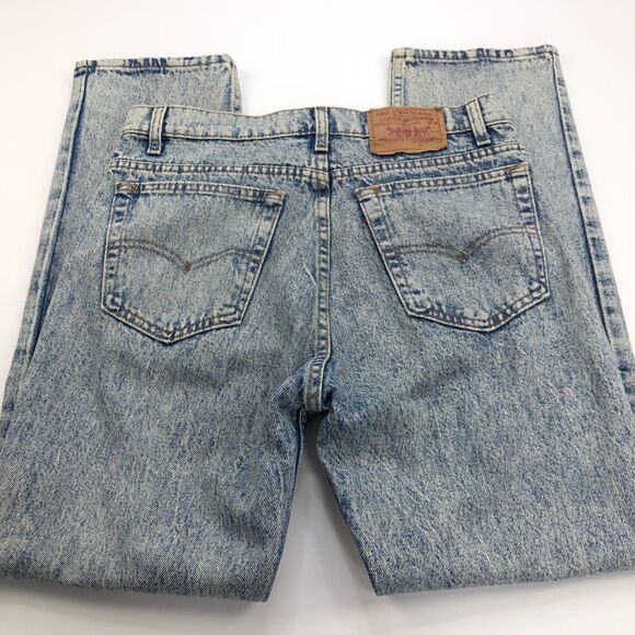 Levi's VTG Acid Wash NO TAG (Fits 32W 30L) High Rise Denim Jeans Women's - Picture 1 of 11